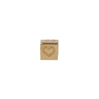 Cube, met een letter, cijfer of symbool in 14kt goud, Just Franky